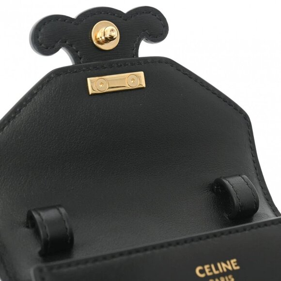 CELINE Mini Chain Bag Triomphe Black/Noir shoulder bag 800000128679000 - Picture 9 of 10